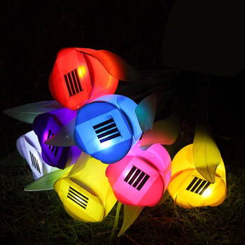 Solarna LED lampica za vrt u obliku tulipana za travnjak
