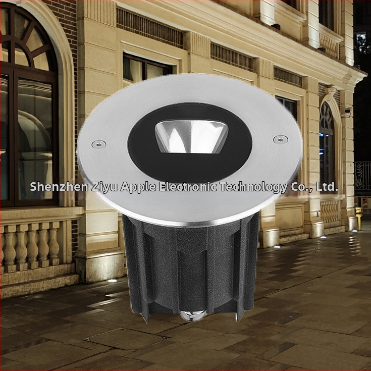 130 mm podzemné LED svetlo na plnenie stien, jednopolarizované, špeciálny uhol 28°×70°, IP67, 316L nerezová oceľ + lisovaný hliník, 24/220V, pre projekty krajinného dizajnu