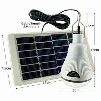Solarna punjiva LED žarulja za nuždu s kukom za vanjsku upotrebu – kampiranje i vrt
