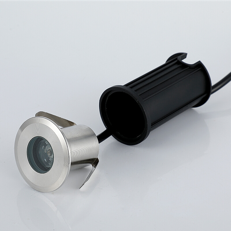 1W ugrađeni LED reflektor za podove, IP68, nehrđajući čelik, promjer 52 mm, 220V, 3000K, dimmable i promjena boje