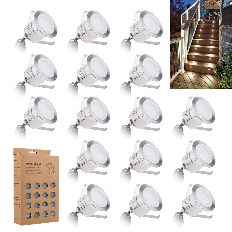 Vanjsko LED podno osvjetljenje za dvorište, podzemno osvjetljenje, svjetlo za stepenice, ugradno zidno dekorativno svjetlo, osvjetljenje puta, IP67, 270° snop svjetla, dimmable i promjenjiva boja