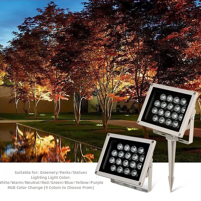 LED vanjski floodlight – vodootporan reflektor za zidove, drveće i vrt, krajobronsko osvjetljenje, 12V, IP65, visoka svjetlost, 6–100W