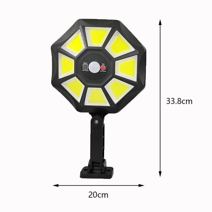 Solarna LED zidna svjetiljka s IR senzorom, integrirano vrtno svjetlo za vanjsku upotrebu, vodootporna IP65