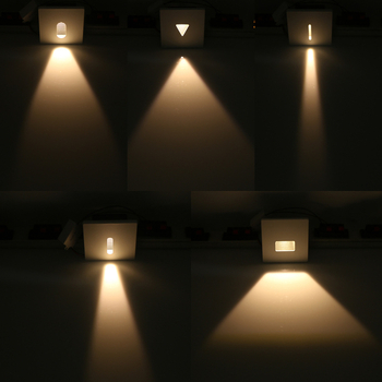 LED svjetlo za stepenice sa senzorom pokreta, ugradbeni magnetski tip 86, aluminijsko kućište, 90×90×40 mm, topla bijela 3000K, 120 lm, IP42