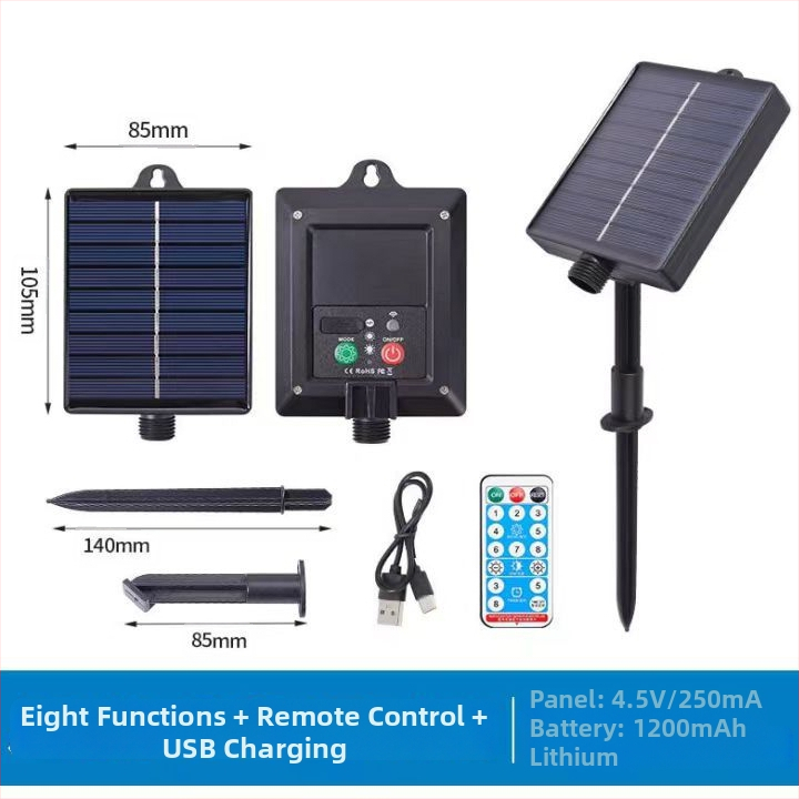 Solarni panel za kućnu upotrebu s daljinskim upravljačem 24V, USB punjačem i vanjskim LED svjetlima, komplet konektora za transformator