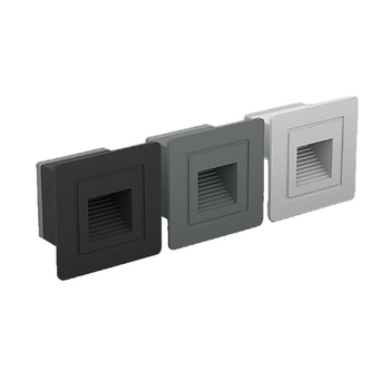 LED ugrađeno podno svjetlo s aluminijskim kućištem, za stepenice, kutove zidova, hodnike i dvorišta, 58×58 mm
