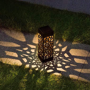 Solarna četvrtasta lampa s mrežastim sjenilom, za vanjsku baštu i travnjak, LED osvjetljenje puta usađeno u zemlju
