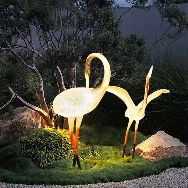 Lampă din rășină, în formă de pasăre, LED pentru exterior, decor peisaj grădină și curte, personalizabil