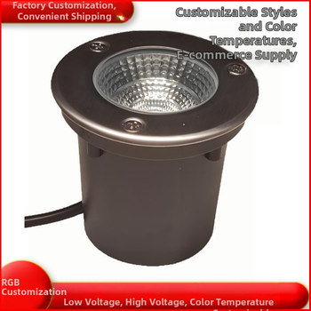 80 mm RGB podzemné LED svetlo, kruhové, 3W, DC12V, IP65, vonkajšie osvetlenie krajiny