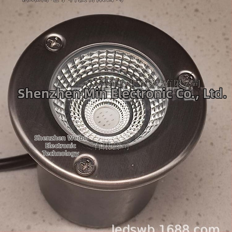 80 mm RGB podzemné LED svetlo, kruhové, 3W, DC12V, IP65, vonkajšie osvetlenie krajiny
