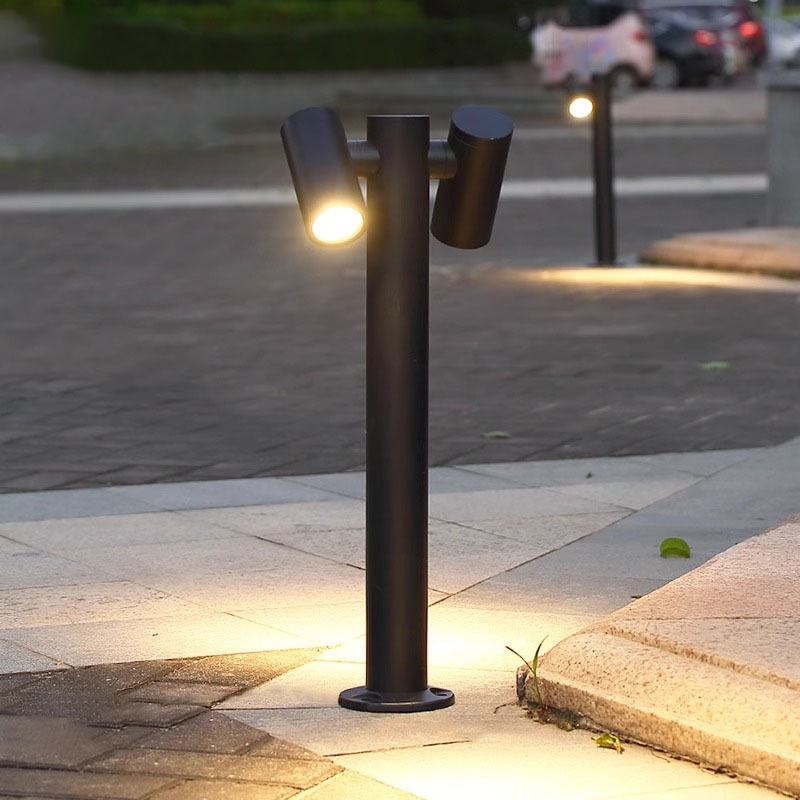 LED lampica za travu, vanjska vodootporna rasvjeta za vrt, rotirajućom dvostrukom glavom, moderni minimalistički dizajn dvorišta