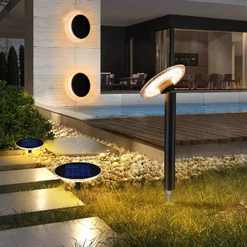 Vanjska vodootporna solarna lampa za travnjak, vrt i dvorište, zemna lampa sa senzorom osvjetljenja