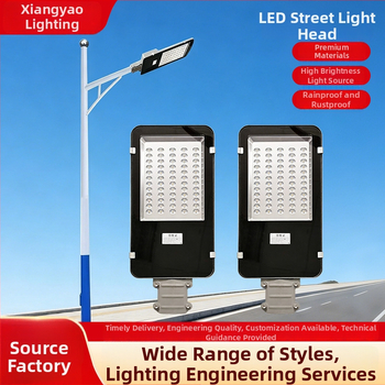 LED hlava pouličnej lampy s držiakom pre vonkajšie osvetlenie na vidieku, hliníkové puzdro, 360 LED, 3600 lm, 6000K, IP65