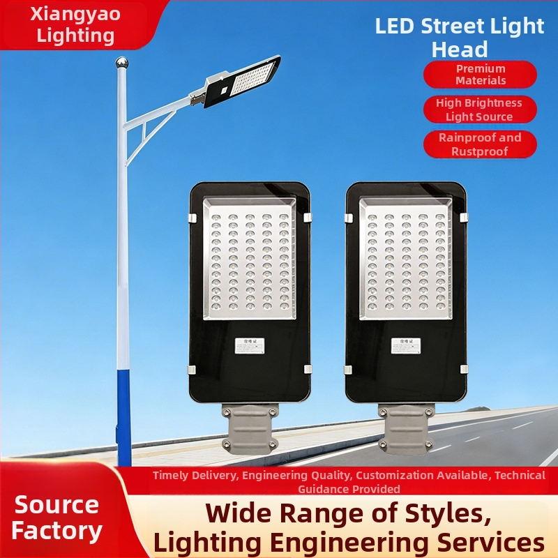 LED hlava pouličnej lampy s držiakom pre vonkajšie osvetlenie na vidieku, hliníkové puzdro, 360 LED, 3600 lm, 6000K, IP65