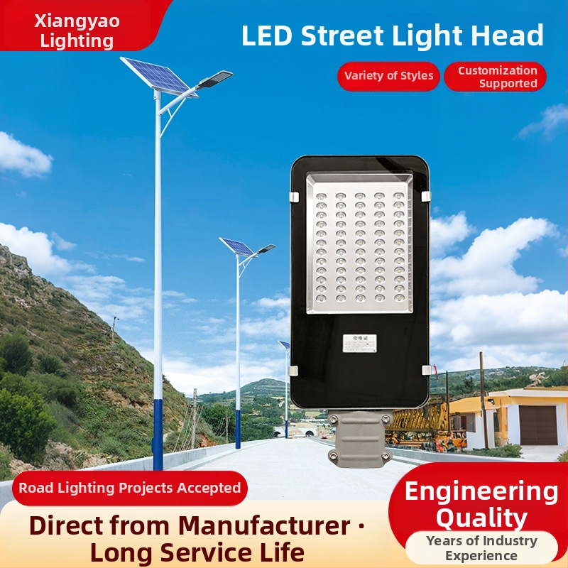 LED hlava pouličnej lampy s držiakom pre vonkajšie osvetlenie na vidieku, hliníkové puzdro, 360 LED, 3600 lm, 6000K, IP65