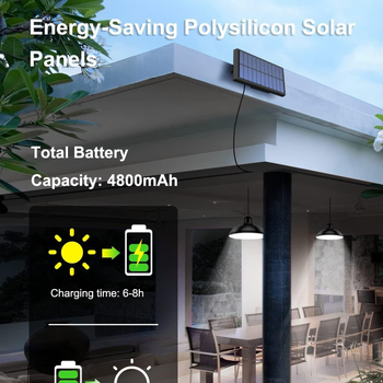 Solarna viseća svjetiljka s dvostrukom glavom i LED-om, za vanjsku i unutarnju upotrebu, daljinsko upravljanje