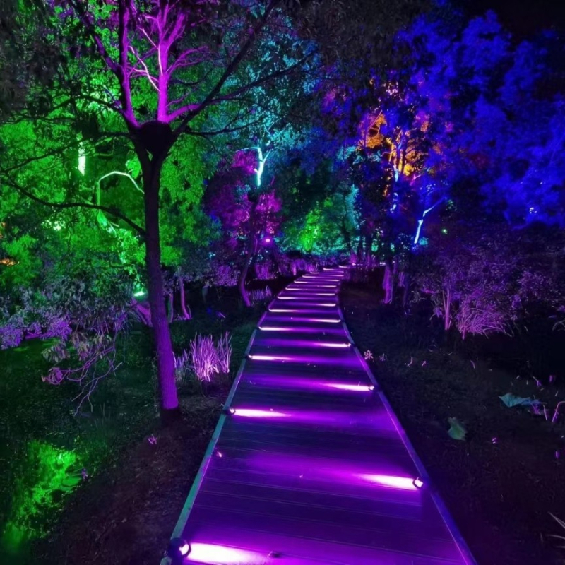 LED vanjska rasvjeta za stazu sa bočnim zračenjem za stepenice, vodootporna, aluminijsko kućište, 3W, 24V DC, IP65, boje: crvena, žuta, plava, zelena i toplo bijela
