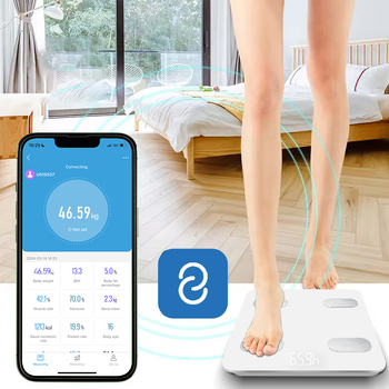 Okos 4G IoT testzsír mérleg otthoni használatra, újratölthető, protokoll integráció támogatása, 3 hüvelykes LED kijelző, méri a testzsírt és a vizet