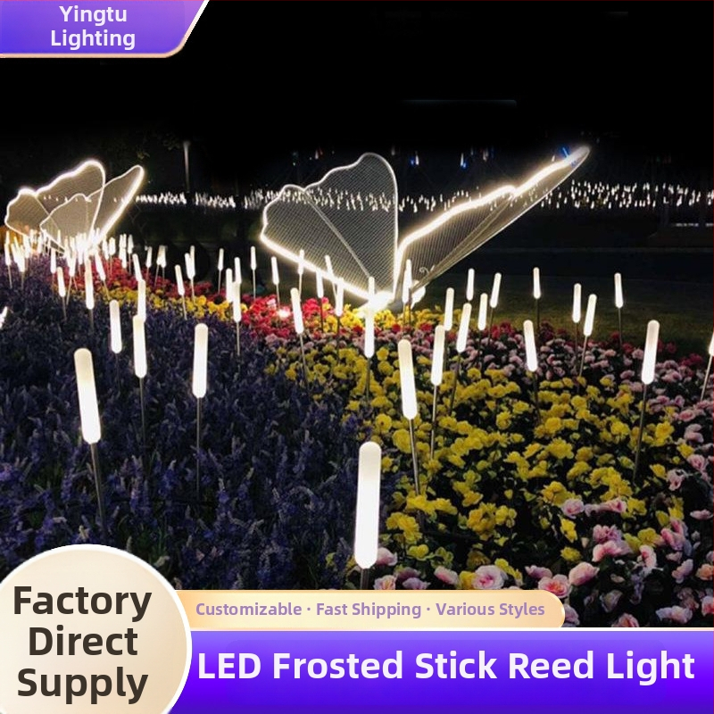 Solárna lampa v tvare stĺpika z trávy pre vonkajšie osvetlenie, vodotesné LED osvetlenie krajiny, dekoratívna trávniková lampa s matnou textúrou bublín