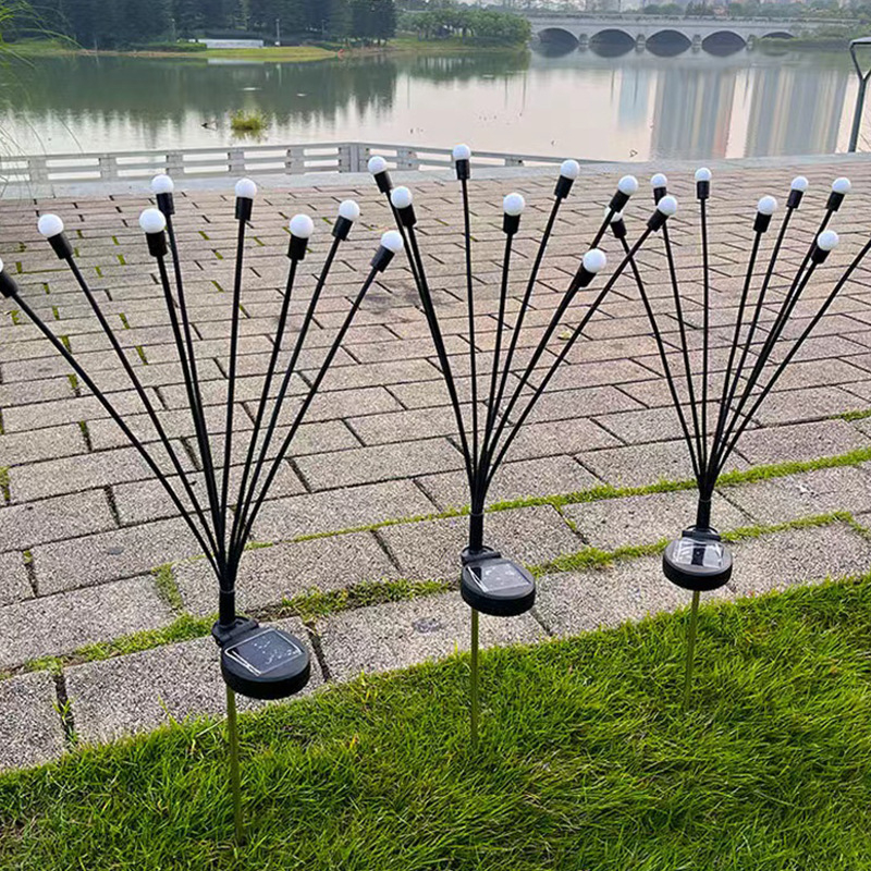 Licurici solar LED, lampă cu suport pentru exterior, rezistentă la ploi, iluminat decorativ pentru gazon