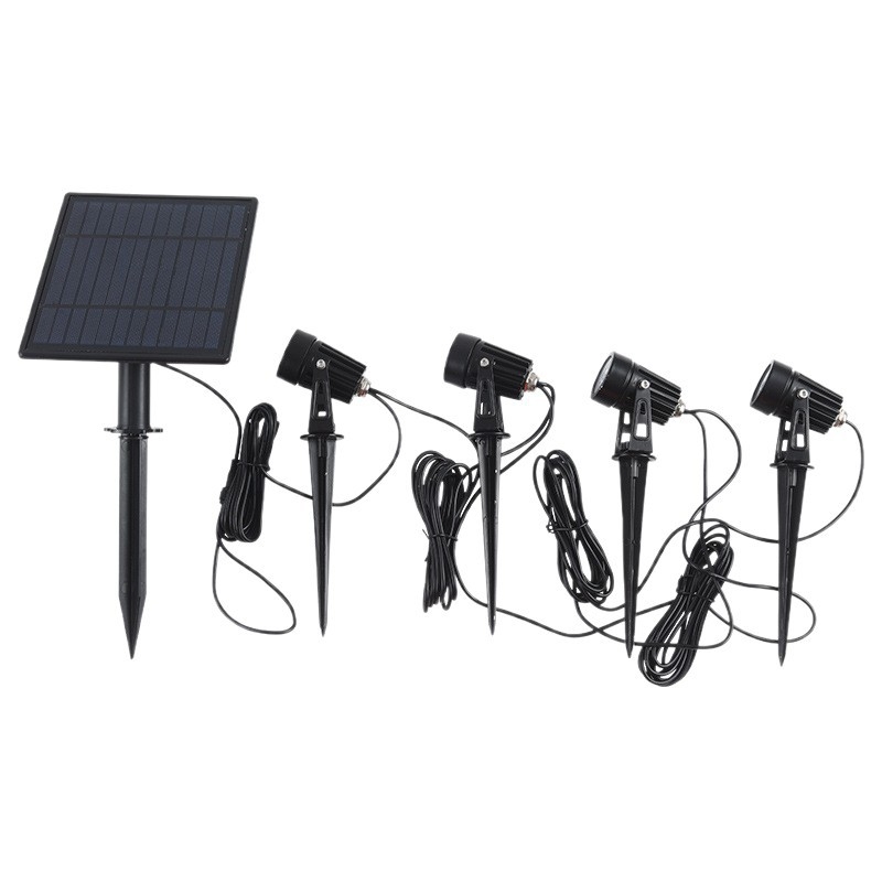 Solarni vanjski floodlight s bojom LED za krajolinsko osvjetljenje, vodootporan, lampica u obliku cvijeta koja se zabija u tlo za vrt i travnjak
