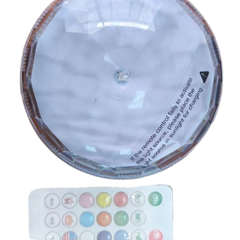 Solarna pluta RGB rasvjeta za bazen, daljinsko upravljanje, IP67, kružni promjer 11 cm