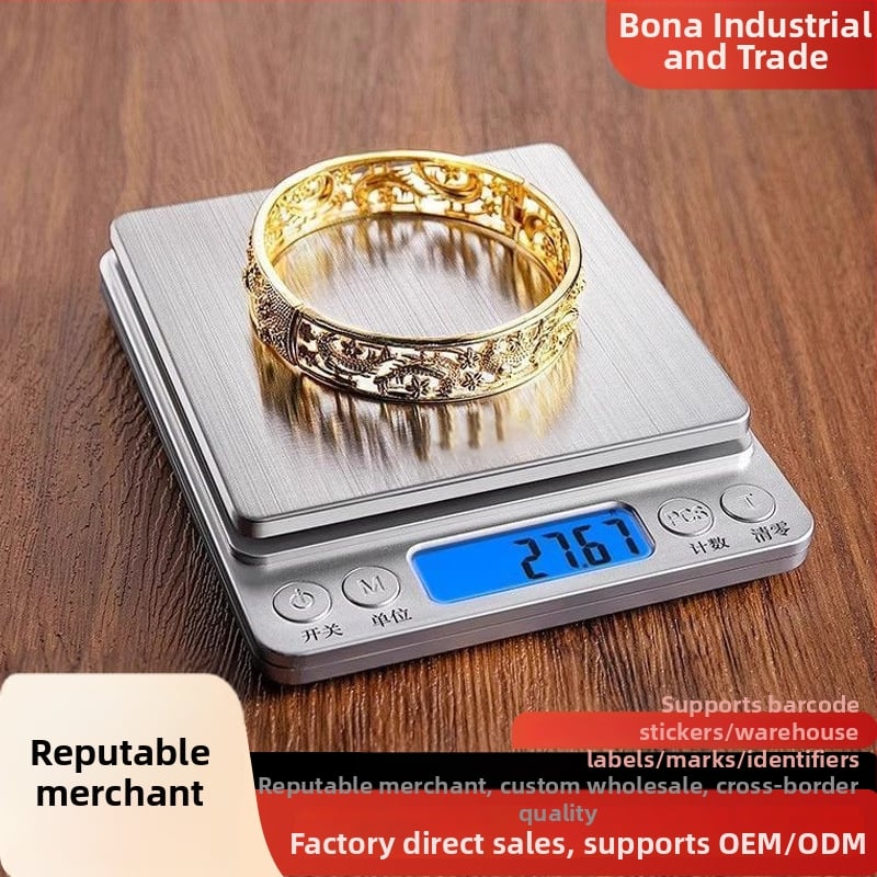 Digitalna vaga za nakit, preciznost 0,01 g, kompaktna gram vaga, kapacitet 3 kg