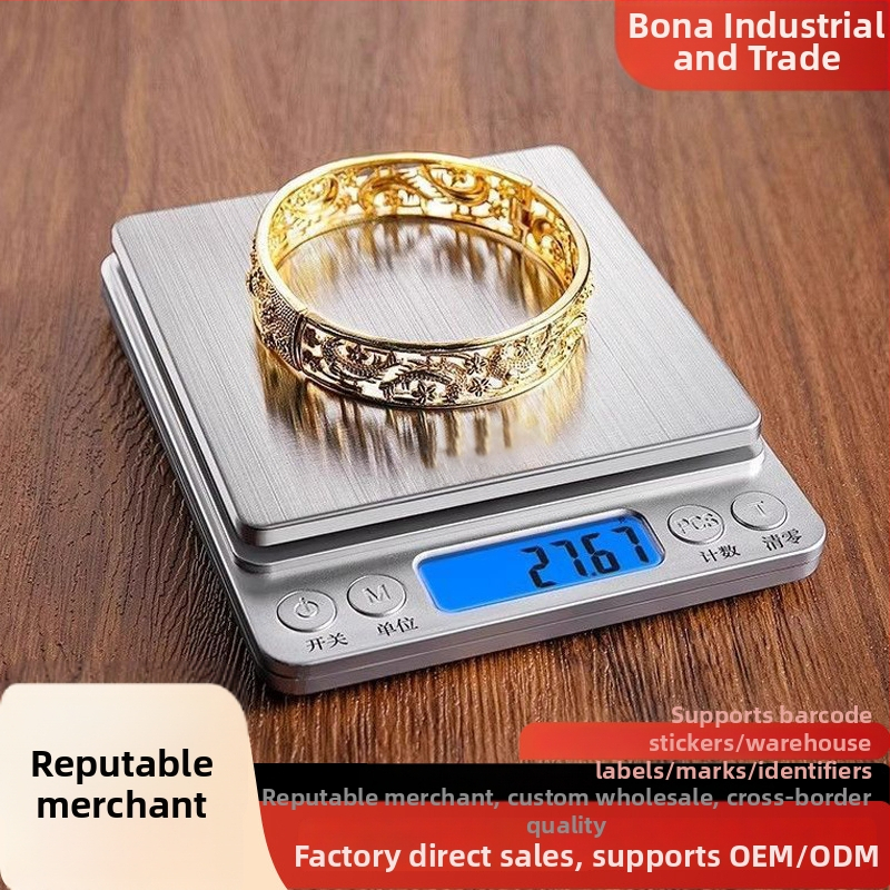 Digitalna vaga za nakit, preciznost 0,01 g, kompaktna gram vaga, kapacitet 3 kg
