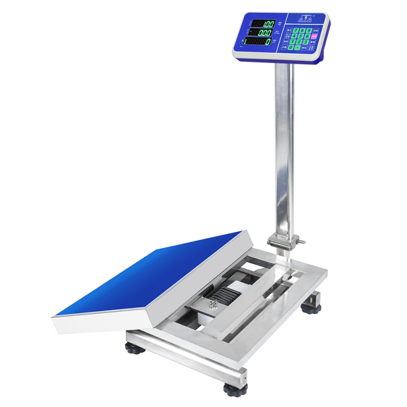 Best Heng komercijalna elektronička vaga, sklopiva nehrđajuća ploča, raspon 60–300 kg, razlučivost 50 g, posuda 30×40 cm