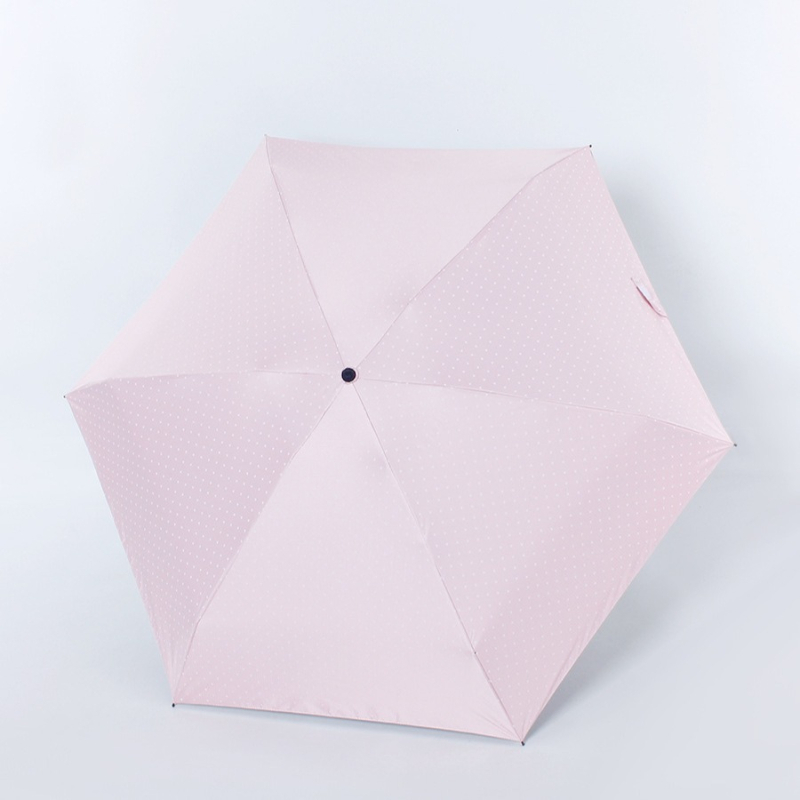 R5027 polka-dot ultra-tanki 20D kišobran, petodjelni, lagan 175 g, za sunce i kišu, sklopivi