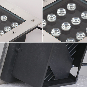 LED kvadratna ugradbena svjetla za vanjsku travu i trg, IP67, 24V, snaga 3W/4W/5W/9W/12W/16W/24W/36W/30W