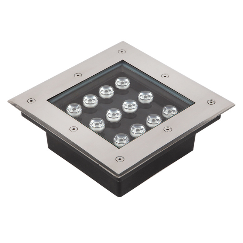 LED kvadratna ugradbena svjetla za vanjsku travu i trg, IP67, 24V, snaga 3W/4W/5W/9W/12W/16W/24W/36W/30W