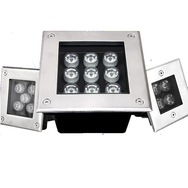 LED kvadratna ugradbena svjetla za vanjsku travu i trg, IP67, 24V, snaga 3W/4W/5W/9W/12W/16W/24W/36W/30W