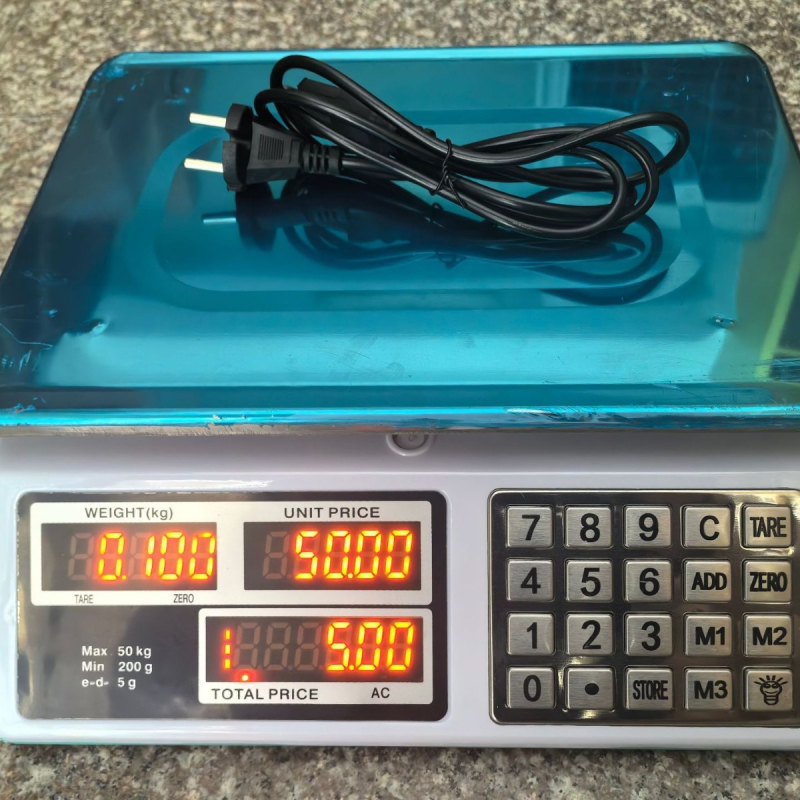 Elektronička vaga za označavanje cijena s držačem, raspon 40 kg/50 kg, za komercijalnu uporabu