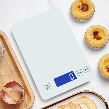 Jianheng K821 prijenosna staklena kuhinjska vaga, digitalna vaga s kapacitetom 15 kg i rezolucijom od 1 g