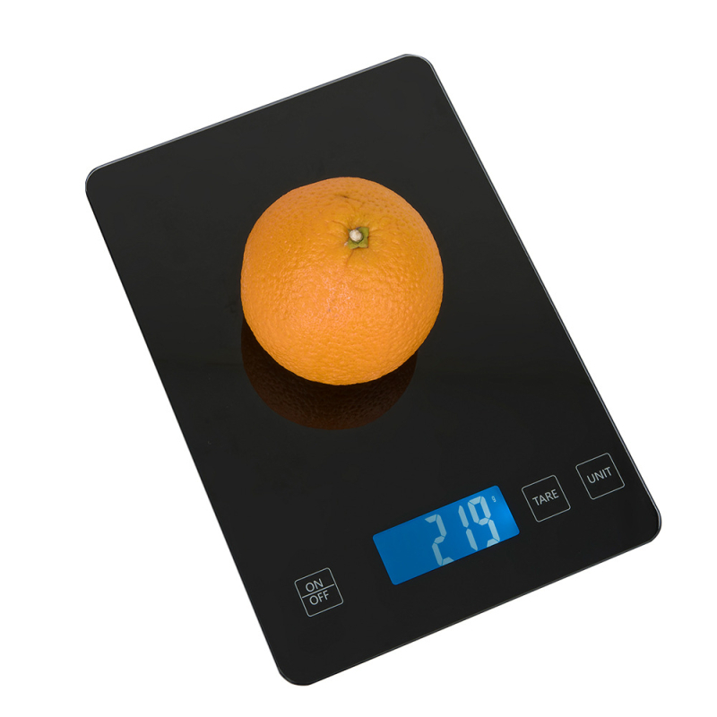 Jianheng K821 prijenosna staklena kuhinjska vaga, digitalna vaga s kapacitetom 15 kg i rezolucijom od 1 g
