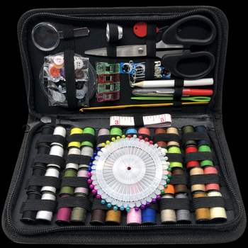 27-dijelni set za šivanje s kutijom: igle i konac, čelične škarice, pletenje, patchwork, vezenje i heklanje