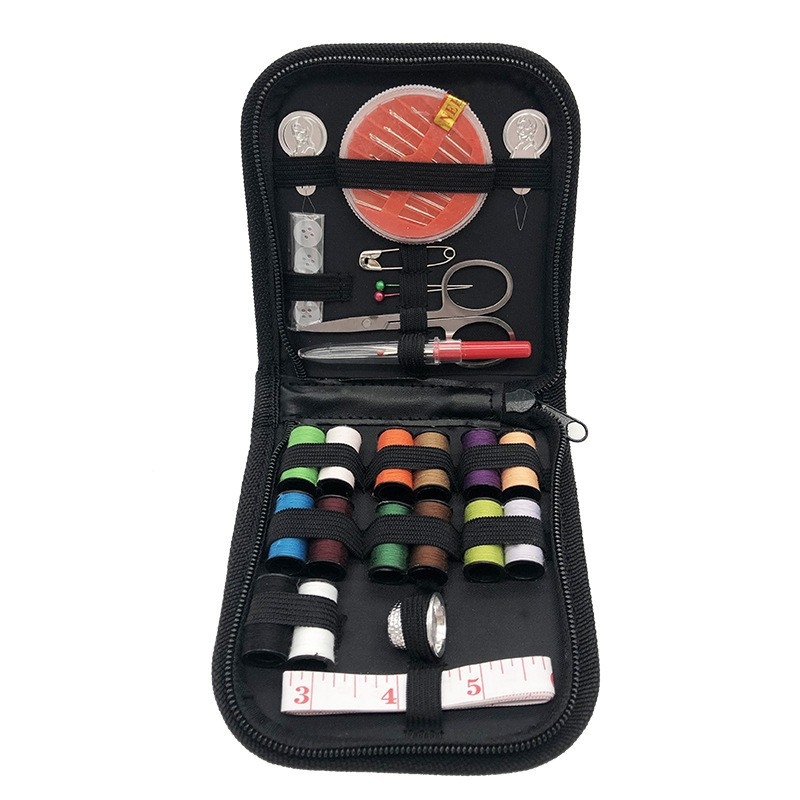 27-dijelni set za šivanje s kutijom: igle i konac, čelične škarice, pletenje, patchwork, vezenje i heklanje
