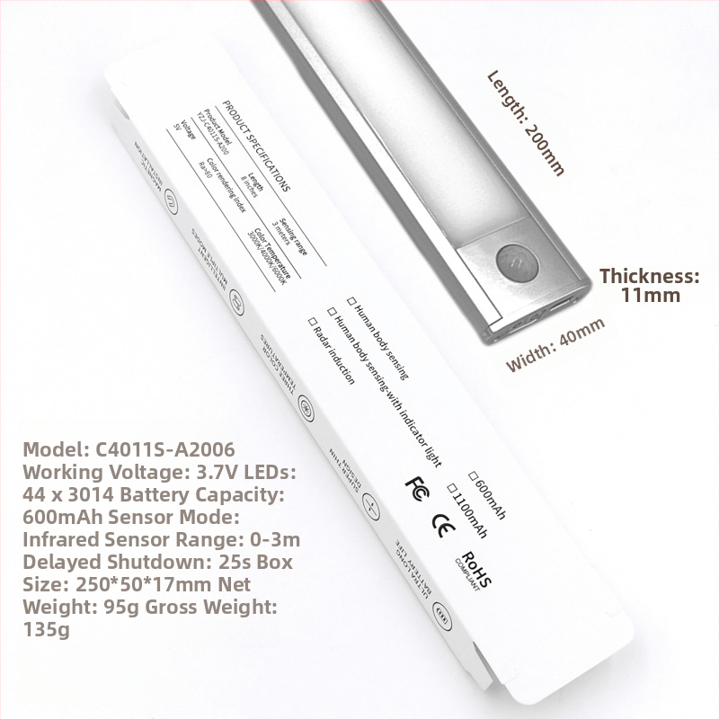 Svetlo do skrine s IR senzorom – ultra tenká LED páska, magnetické samolepky, tri teploty farieb