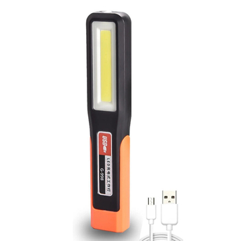 Lampă de lucru LED magnetică cu COB, lanternă de reparații reîncărcabilă cu cârlig