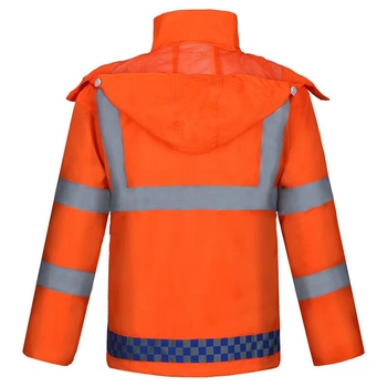 Narančasta kišna jakna od 300D Oxford PU s hlačama, dvodijelni set zaštite prometa, vodootporan, fluorescirajući