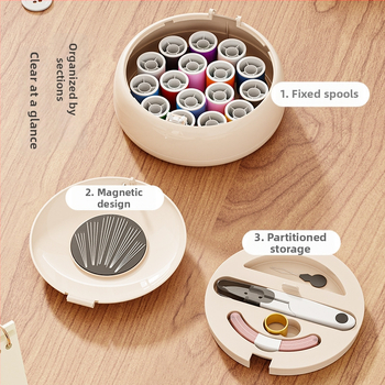 Magnetická šijacia krabička – nový set, praktický a elegantný, s veľkou kapacitou pre domáce šitie a opravy