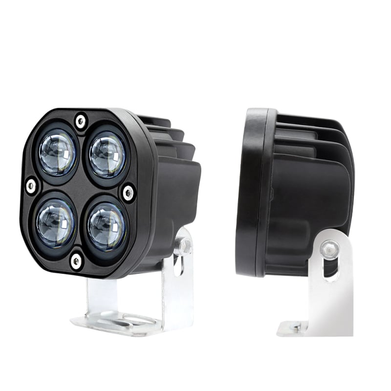 LED προβολέας τετράφυλλου σχήματος, 40W, φακός, κίτρινο/λευκό φως, για φορτηγά