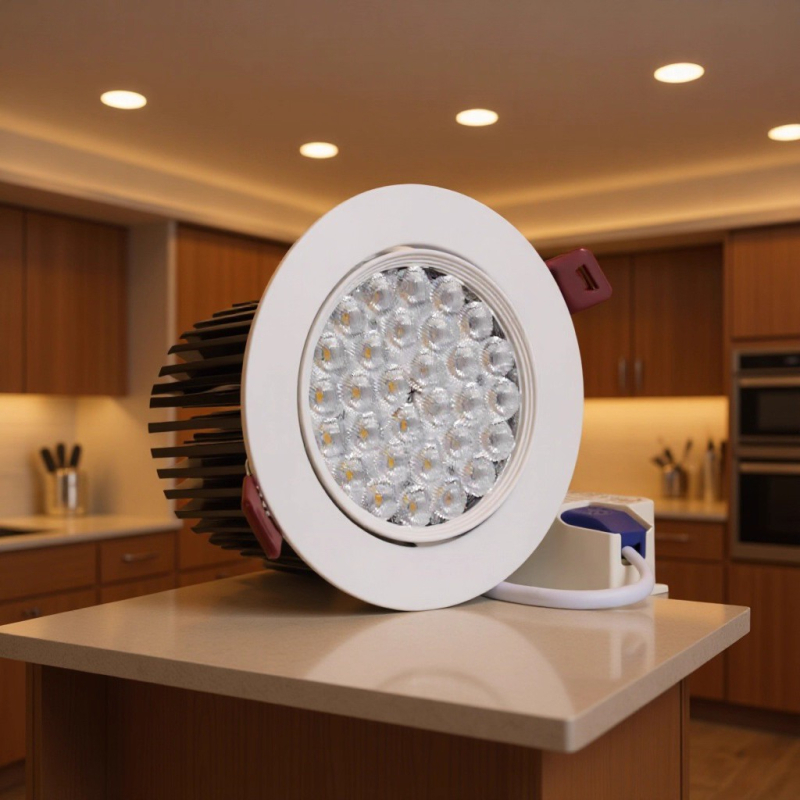 LED stropni spot za trgovine nakita, 24W/30W, hladno bijelo svjetlo, srebrno, platino i zlatni završetak, dizajn dijamant–jade, ultra jaka svjetlost