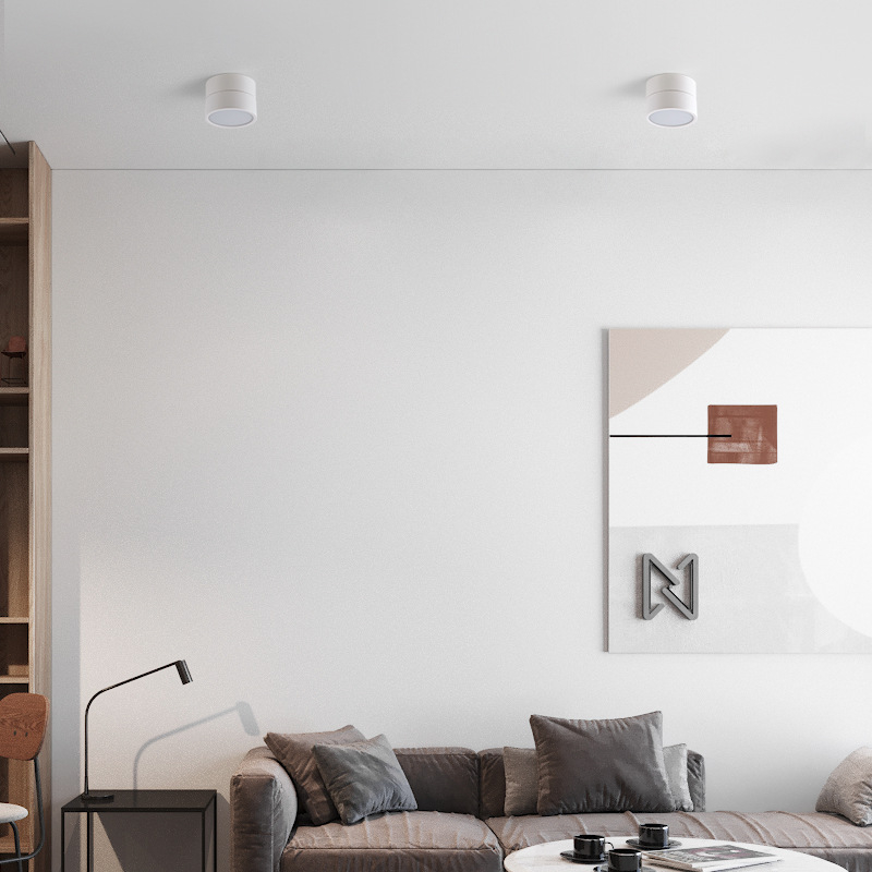LED stropna svjetiljka s površinskom ugradnjom i prilagodljivim kutem, za kućnu i poslovnu upotrebu, COB track svjetlo, kompaktni površinski downlight