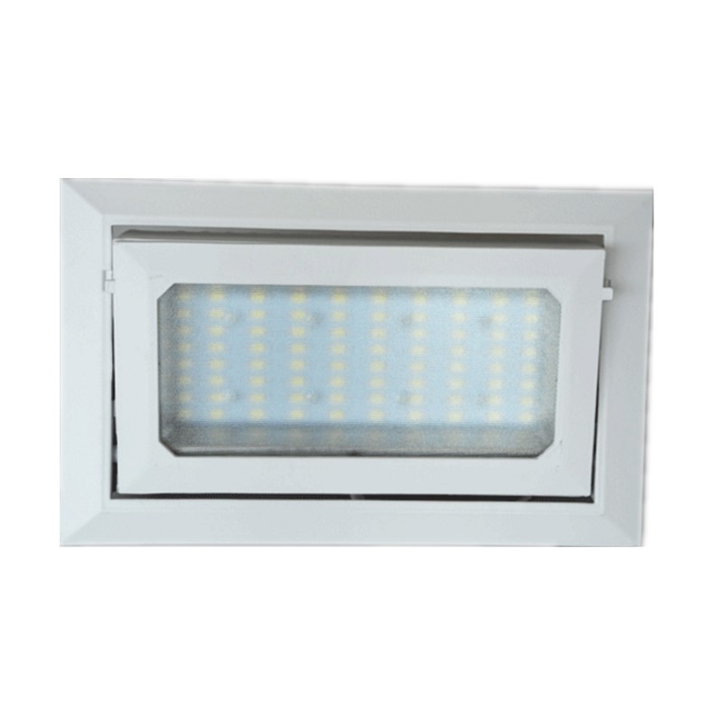 Pravokutni LED rotirajući downlight, 31-40 W, aluminijsko kućište, skrivena ugradnja