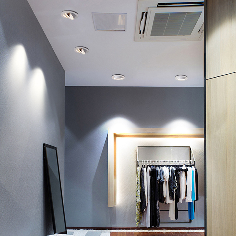 Ugrađeni COB LED downlight za plafon – kružni usmjereni downlight za dnevni boravak i trgovinu odjeće