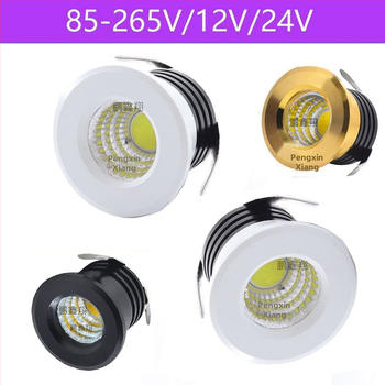 Antirefleksni COB reflektor, 3W, 30 mm otvor za montažu, ugradno LED osvjetljenje za vinsku vitrinu, napajanje 110VDC/12V/24V