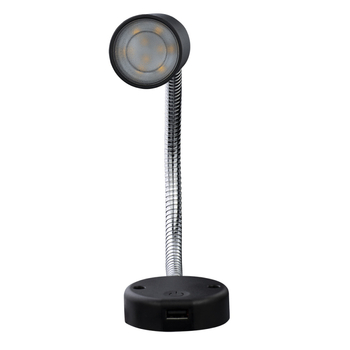 LED лампа за четене за каравана и яхта, стенна прожекторна светлина с 360° въртене и гъвкав маркуч