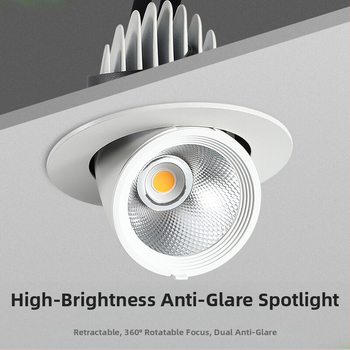 LED reflektor sa slonovim nosom, ugrađen u rastegnuti strop, pozadina trgovine odjećom, 30W/40W, podesivi kut